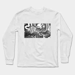 Abstract Doodle Long Sleeve T-Shirt